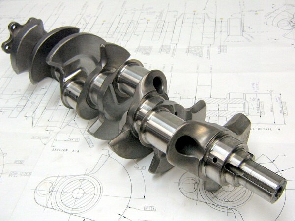 Fully-Counterweighted V8 Crankshaft